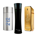 212 MEN NYC, PACO RABANNE ONE MILLION, ARMANI CODE HOMME