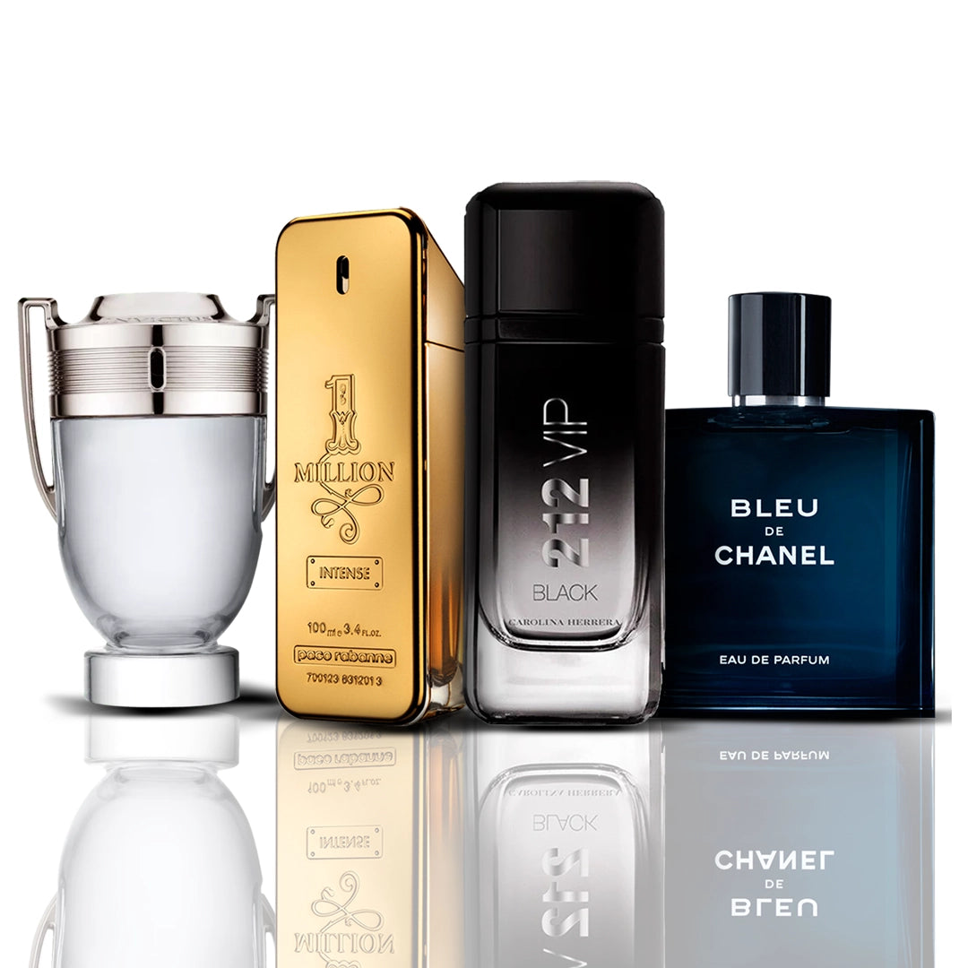 Invictus + One Million + 212 VIP Black + Bleu de Chanel 100 ml